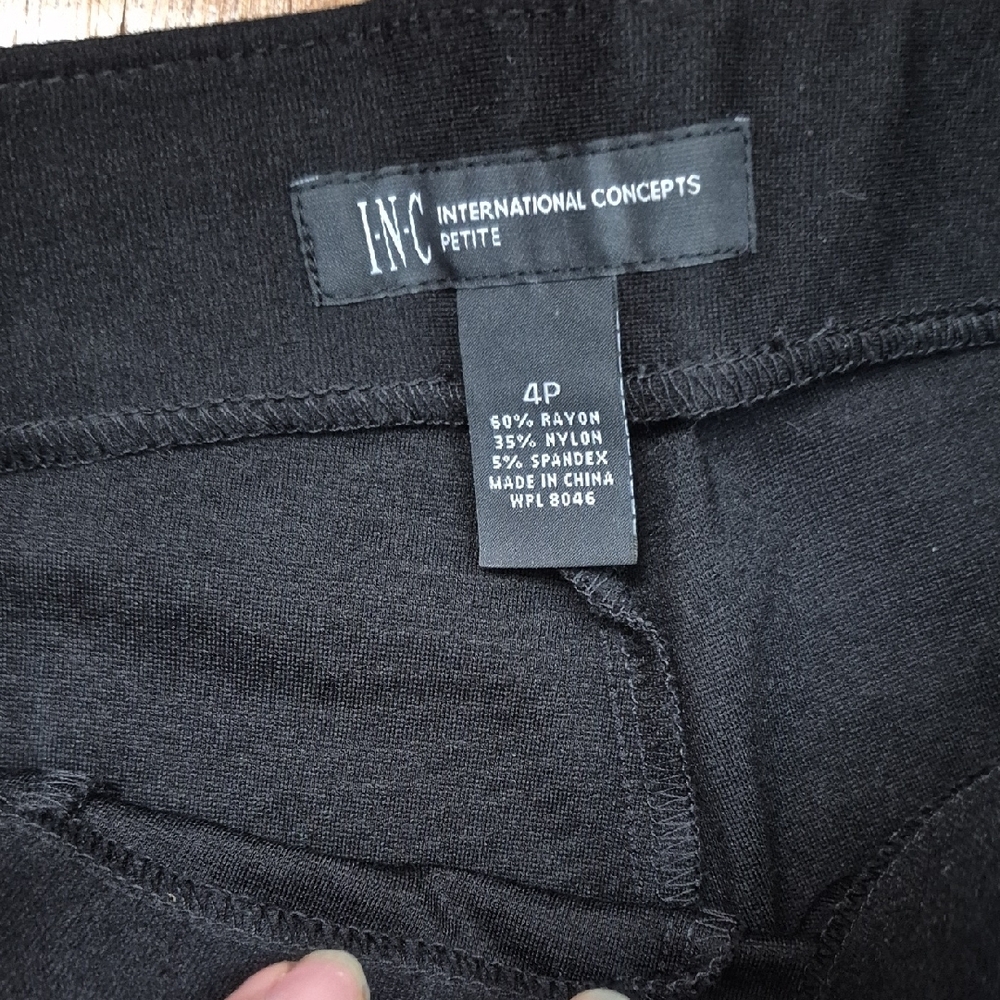 INC International Concepts Black Petite Pants - Picture 2 of 2